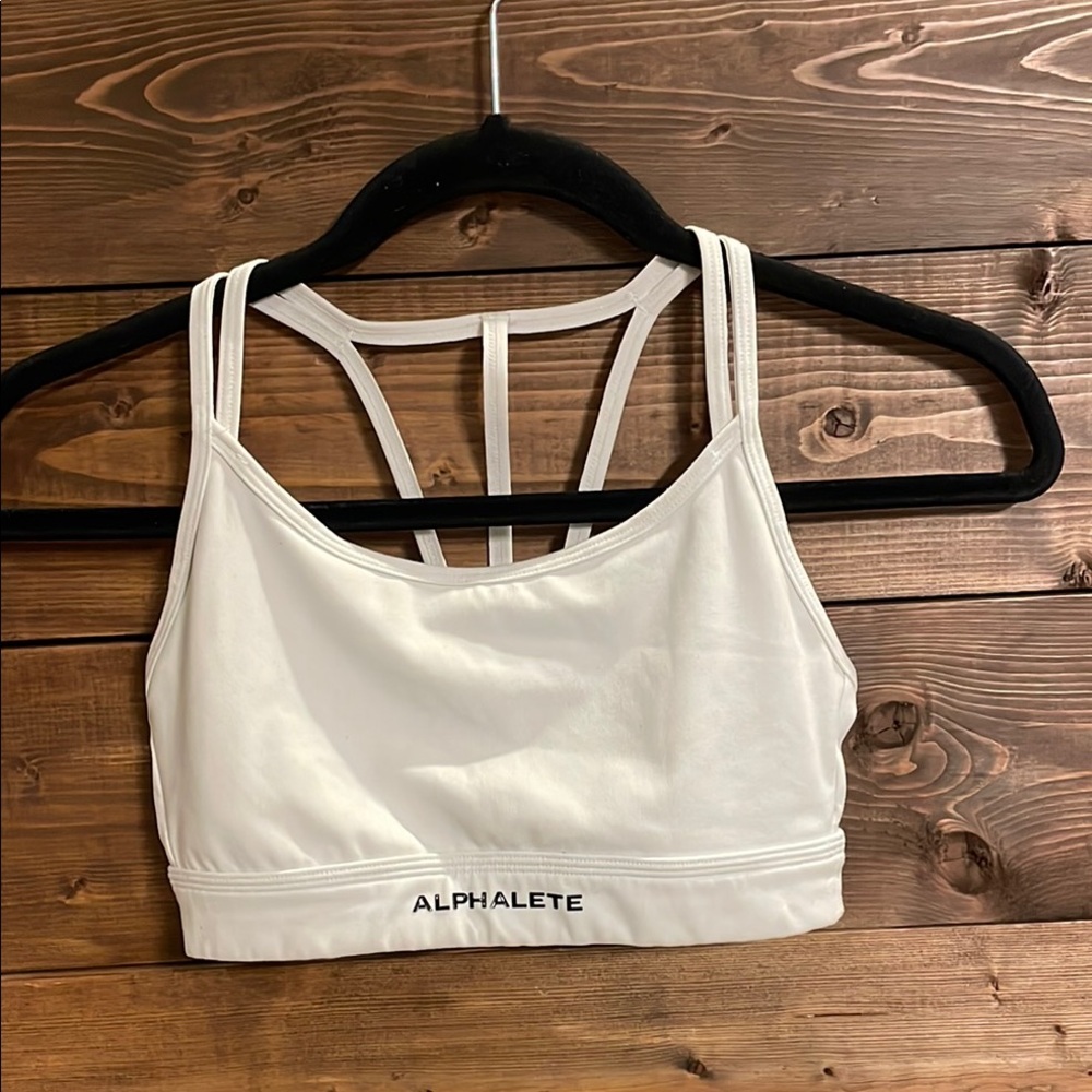 Alphalete White Sports Bra